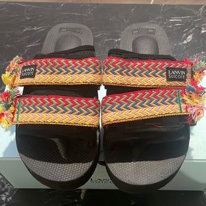 Lanvin x Suicoie Contrasting Strap Detail Slides